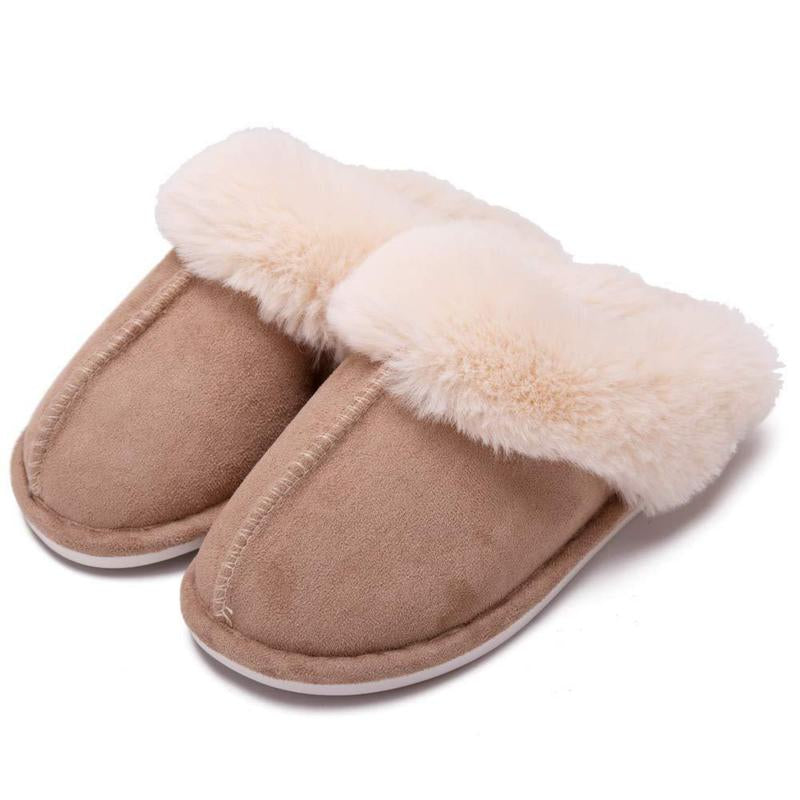 Women'S Slippers Soft Plush Winter Warm House Shoes Fluffy Memory Foam House Bedroom Slippers