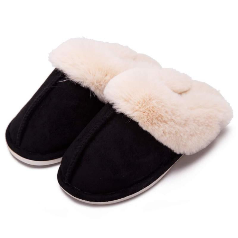 Women'S Slippers Soft Plush Winter Warm House Shoes Fluffy Memory Foam House Bedroom Slippers