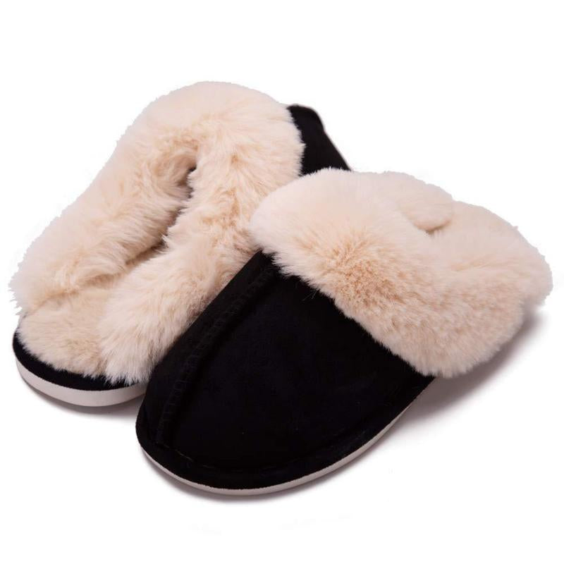 Women'S Slippers Soft Plush Winter Warm House Shoes Fluffy Memory Foam House Bedroom Slippers