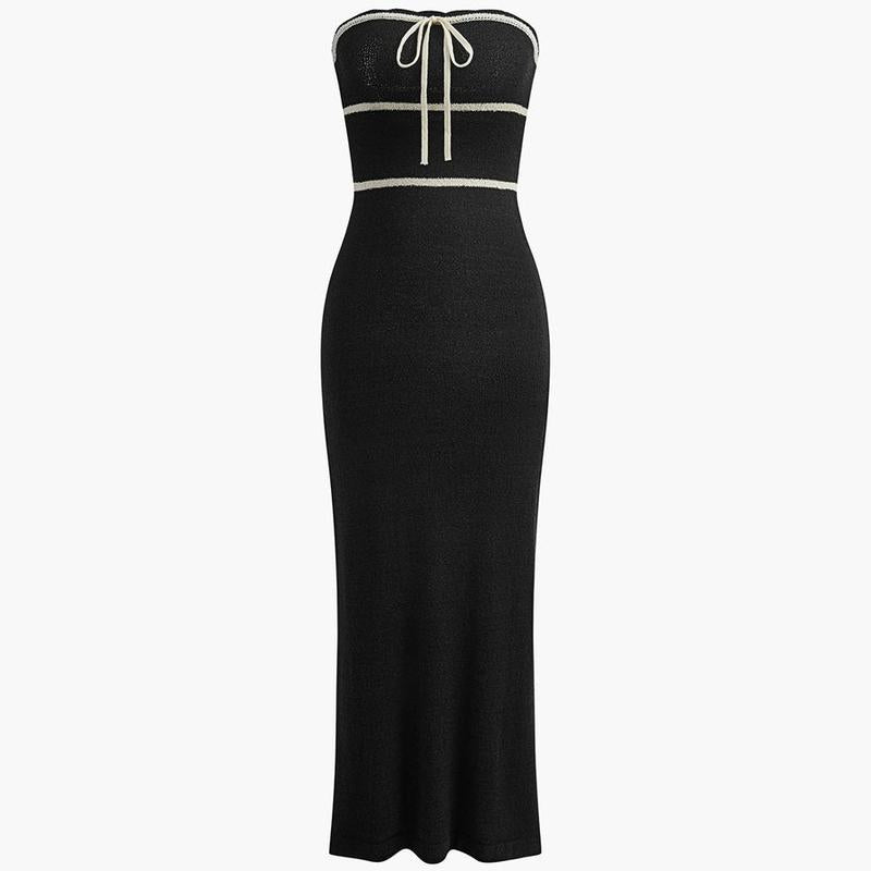 Knotted Tube Midi Sweater Dress